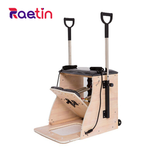 SYT hot selling pilates chair winds stable gym wooden foldable handles chair pilates exercise reformer pilates chair
