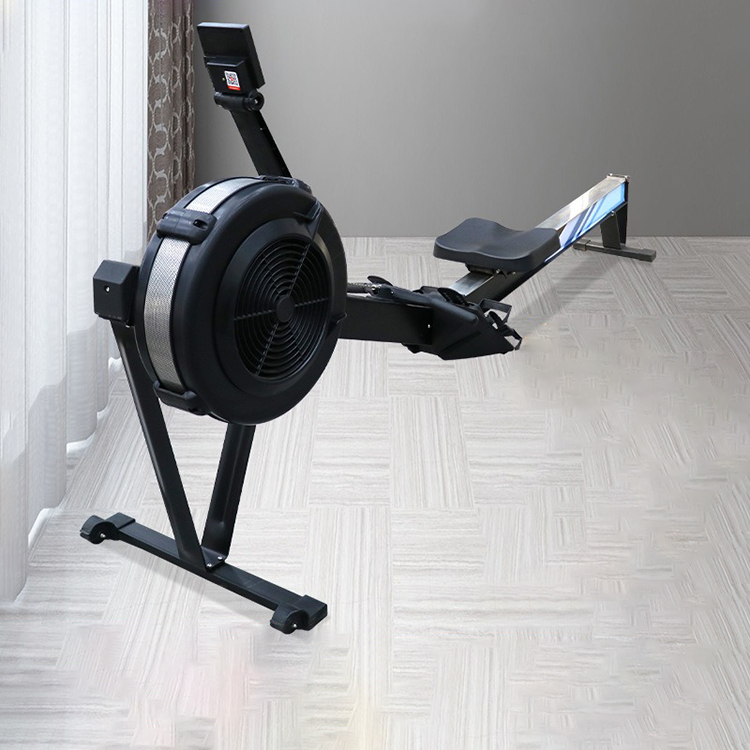 Commercial Gym Fitness Cardio Air Rower Rowing Machine Adjustable with LCD Monitor