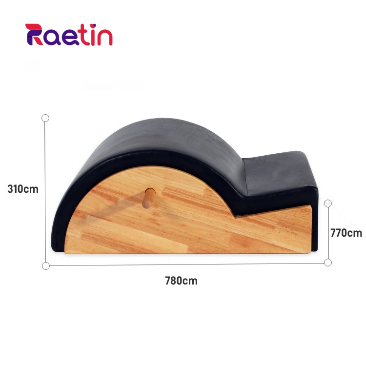 Yoga studio home gym fitness wooden posture correction back barrel curved Pilates spine corrector