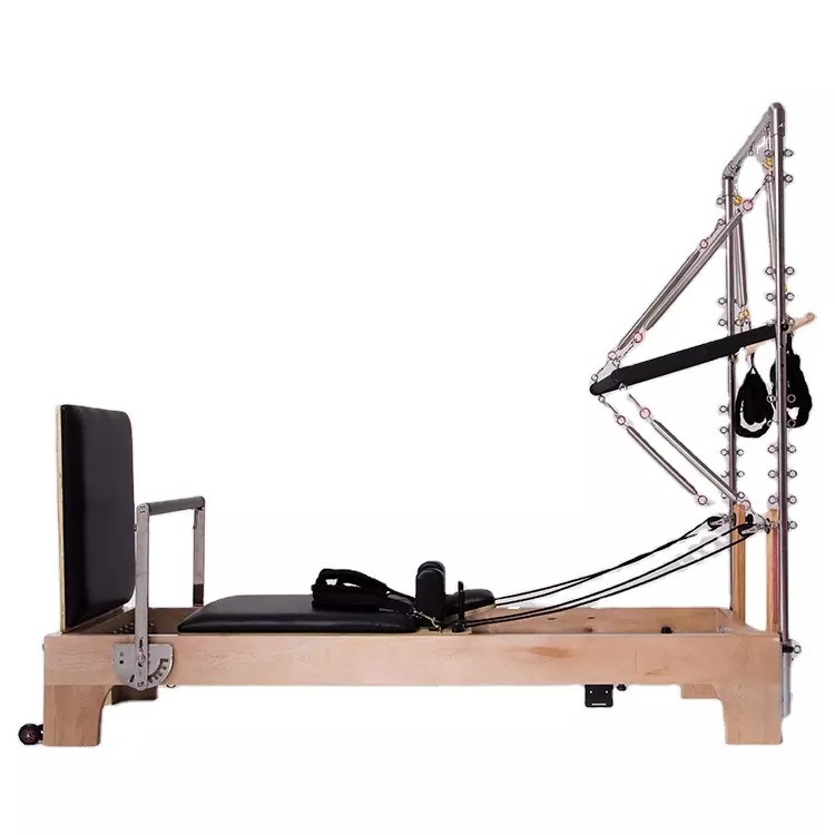 Foldable Pilates Reformer with Tower Compact and Versatile
