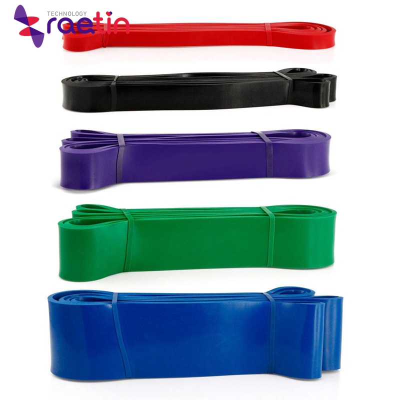 Eco-friendly gym fitness stretch exercise band rubber string workout for pilates and yoga